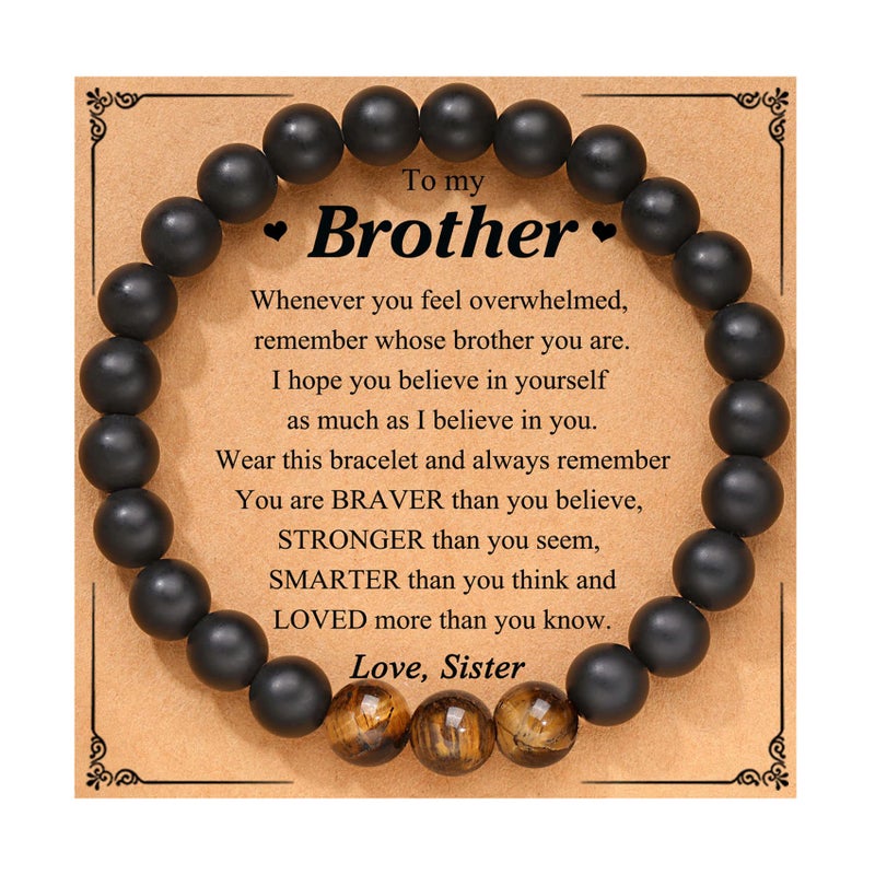 UPROMI Christmas Gifts for Brother  Brother Gifts from Sister  Fathers Day Birthday Gifts Christmas Presents for Brother Bracelet for Men Graduation Gifts